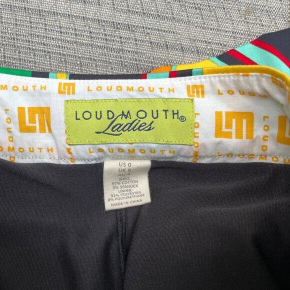 LOUDMOUTH Golf SKORT Size 0 Swirls GONE WILD Stretch Tech Psychedelic Colorful - Picture 5 of 7